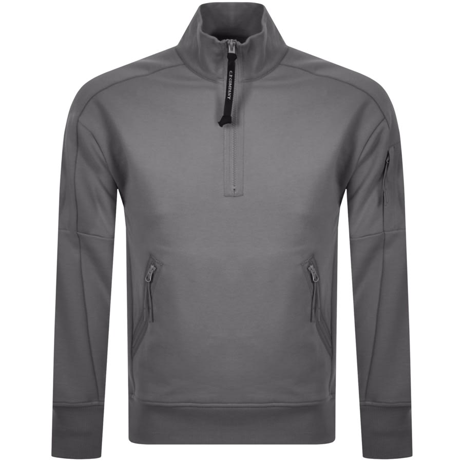 Alternative Image for ProductCP Company Half Zip Sweatshirt Grey1